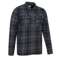 Charcoal - Side - Mountain Warehouse Mens Stream II Flannel Lined Shirt