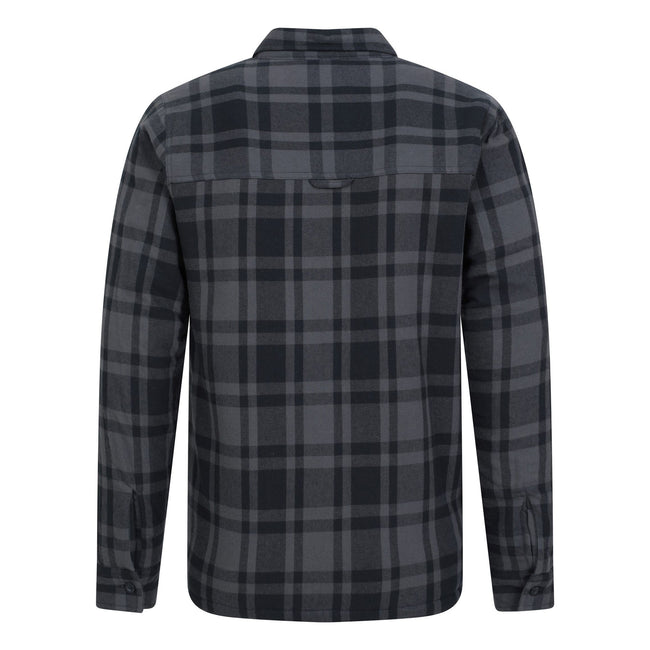 Charcoal - Pack Shot - Mountain Warehouse Mens Stream II Flannel Lined Shirt