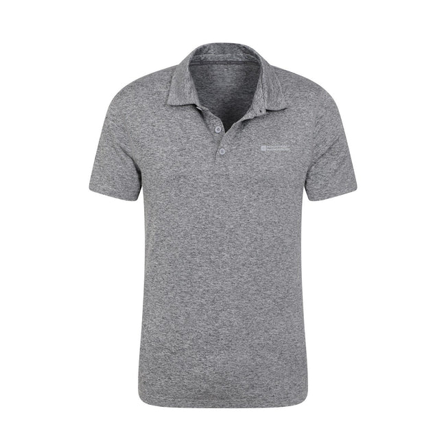 Grey - Pack Shot - Mountain Warehouse Mens Deuce IsoCool Polo Shirt