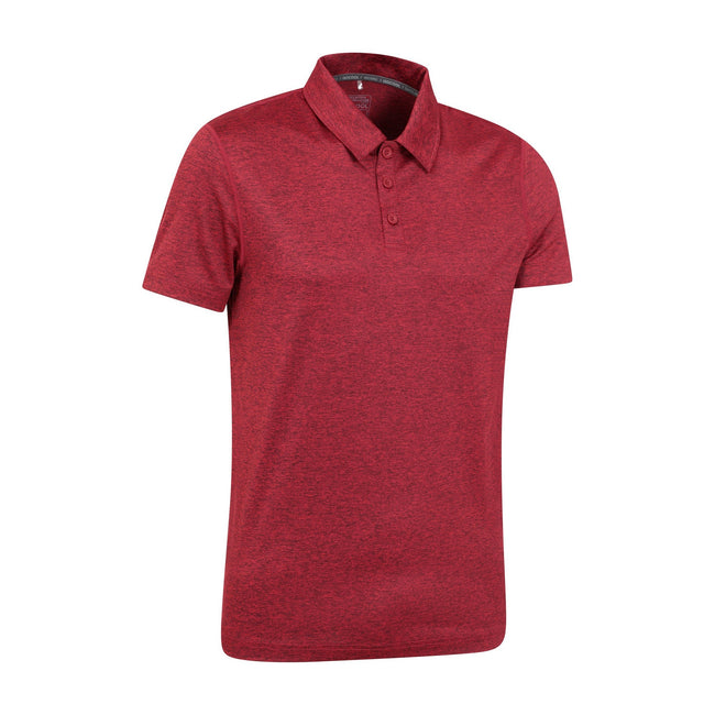 Active Red - Side - Mountain Warehouse Mens Deuce IsoCool Polo Shirt