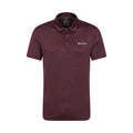 Dusky Wine - Front - Mountain Warehouse Mens Deuce IsoCool Polo Shirt