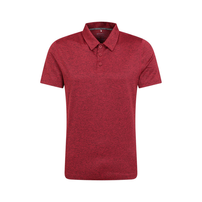 Active Red - Front - Mountain Warehouse Mens Deuce IsoCool Polo Shirt