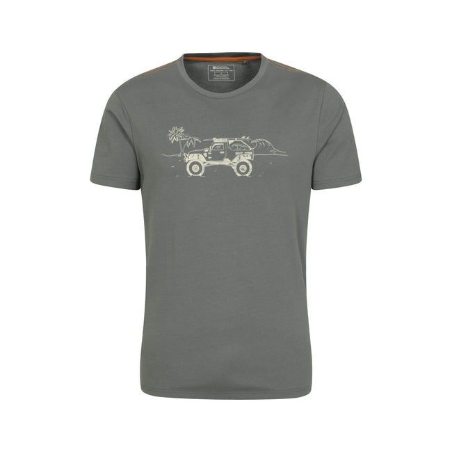 Charcoal - Front - Mountain Warehouse Mens Ocean Drive Organic T-Shirt