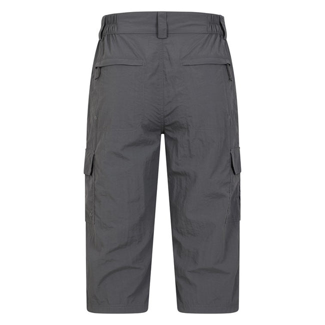 Grey - Side - Mountain Warehouse Mens Explore 3-4 Shorts