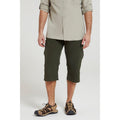 Khaki Green - Front - Mountain Warehouse Mens Explore 3-4 Shorts