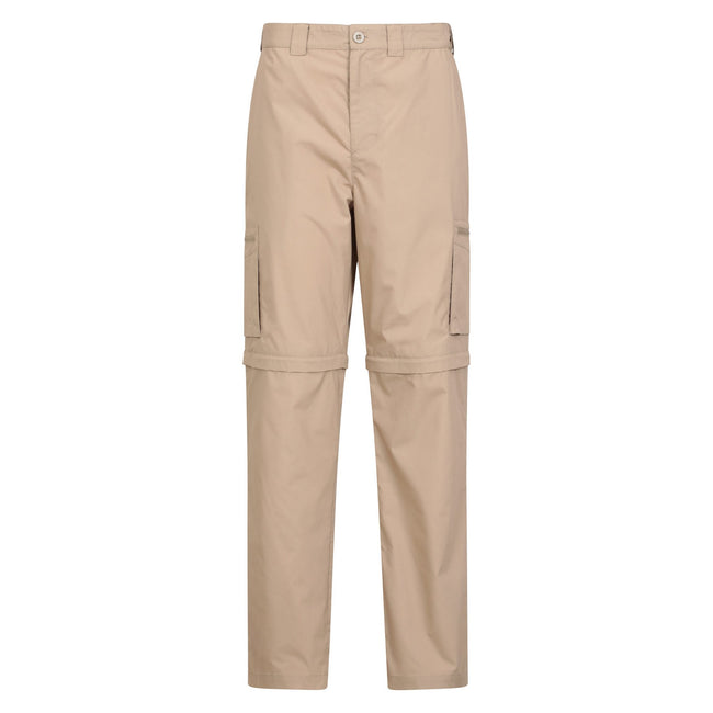 Beige - Front - Mountain Warehouse Mens Explore Convertible Trousers