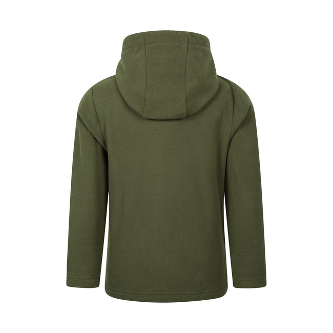 Khaki Green - Back - Mountain Warehouse Childrens-Kids Camber Full Zip Hoodie