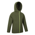 Khaki Green - Side - Mountain Warehouse Childrens-Kids Camber Full Zip Hoodie
