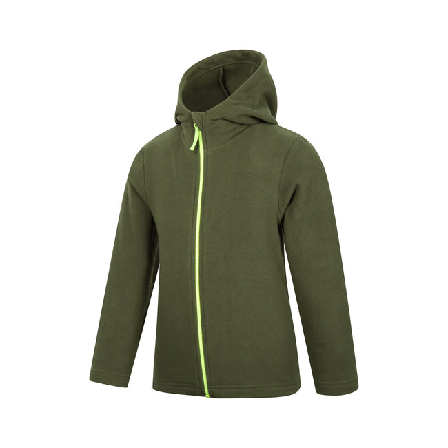 Khaki Green - Lifestyle - Mountain Warehouse Childrens-Kids Camber Full Zip Hoodie