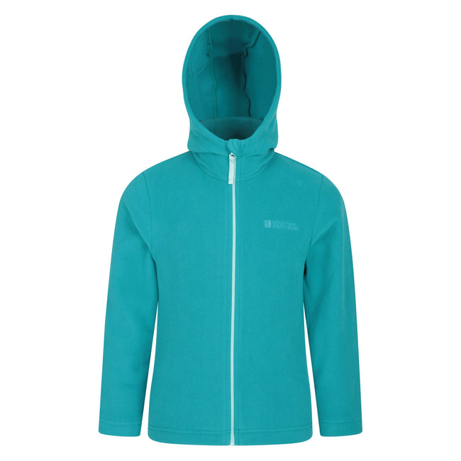 Teal - Front - Mountain Warehouse Childrens-Kids Camber Full Zip Hoodie
