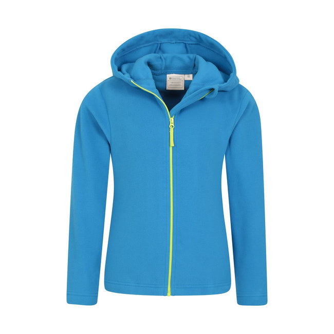 Cobalt - Pack Shot - Mountain Warehouse Childrens-Kids Camber Full Zip Hoodie