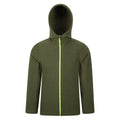 Khaki Green - Front - Mountain Warehouse Childrens-Kids Camber Full Zip Hoodie