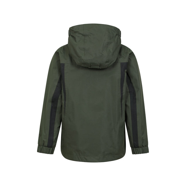 Green - Back - Mountain Warehouse Childrens-Kids Samson II Waterproof Jacket