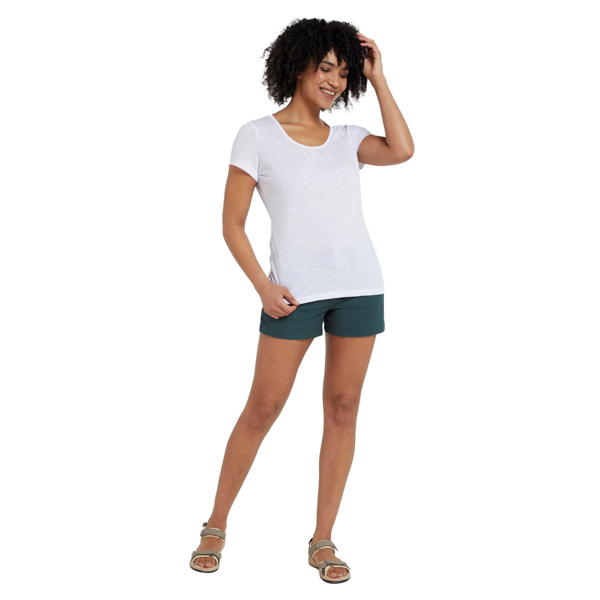 White - Pack Shot - Mountain Warehouse Womens-Ladies Agra Quick Dry T-Shirt