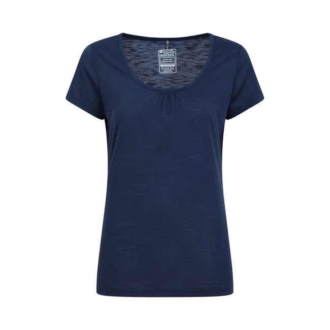 Navy - Side - Mountain Warehouse Womens-Ladies Agra Quick Dry T-Shirt