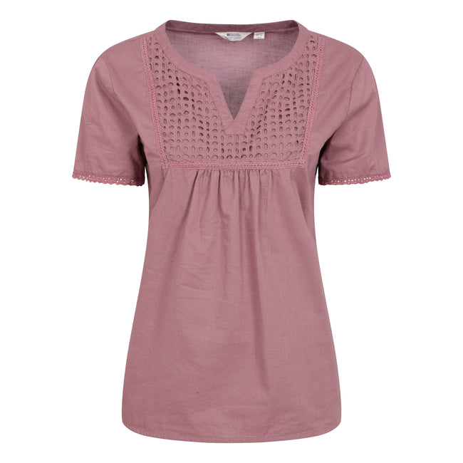 Dusky Purple - Front - Mountain Warehouse Womens-Ladies Paris Embroidered Top