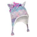 Blue-Pink - Front - Mountain Warehouse Childrens-Kids Unicorn Bomber Hat