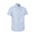 Blue - Side - Mountain Warehouse Mens Checked Easy-Care Shirt