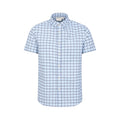 Blue - Front - Mountain Warehouse Mens Checked Easy-Care Shirt