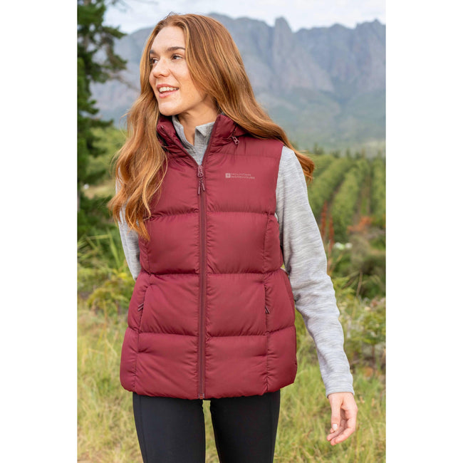 Dark Red - Front - Mountain Warehouse Womens-Ladies Astral II Padded Gilet