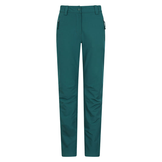 Dark Green - Front - Mountain Warehouse Womens-Ladies Arctic II Stretch Fleece Lined Regular Trousers