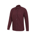 Burgundy - Side - Mountain Warehouse Mens Bamford Melange Shirt