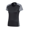 Black - Side - Mountain Warehouse Womens-Ladies Pro Reflective Running T-Shirt