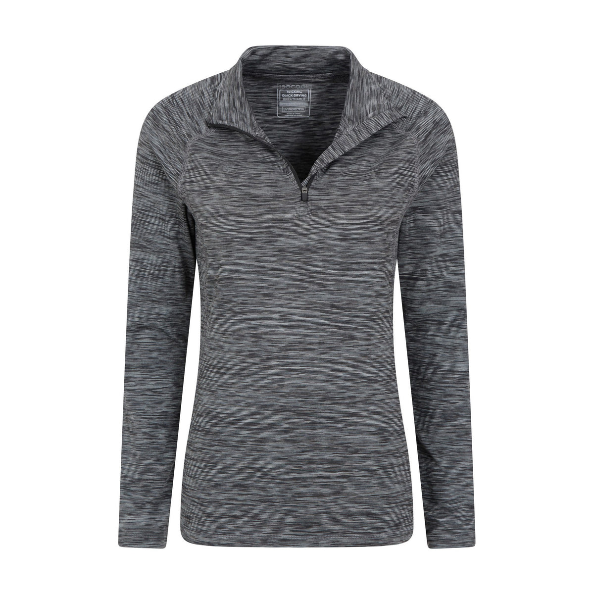 Black - Lifestyle - Mountain Warehouse Womens-Ladies Bend & Stretch Half Zip Midlayer