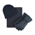 Navy - Front - Mountain Warehouse Mens Hat Gloves And Scarf Set