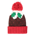 Red-Brown-White - Front - Mountain Warehouse Christmas Pudding Beanie