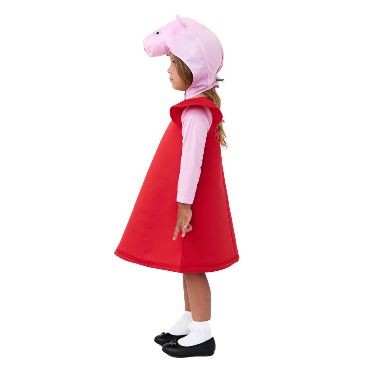 Red-Pink - Side - Peppa Pig Girls 3D Costume