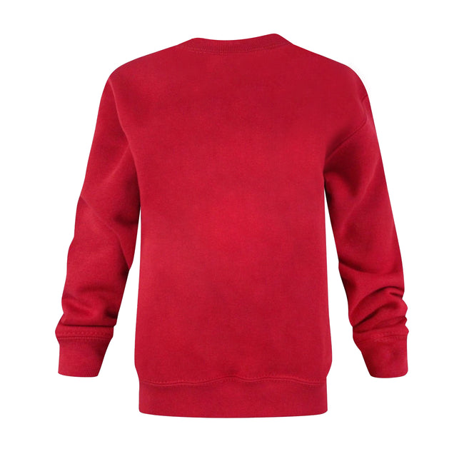 Vivid Red - Back - Minecraft Childrens-Boys Official Like A Boss Sweatshirt