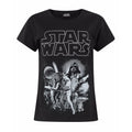 Black-White - Front - Star Wars Childrens-Girls Official Character Design T-Shirt