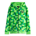 Pixel Green - Front - Minecraft Childrens-Boys Creeper Character Hoodie