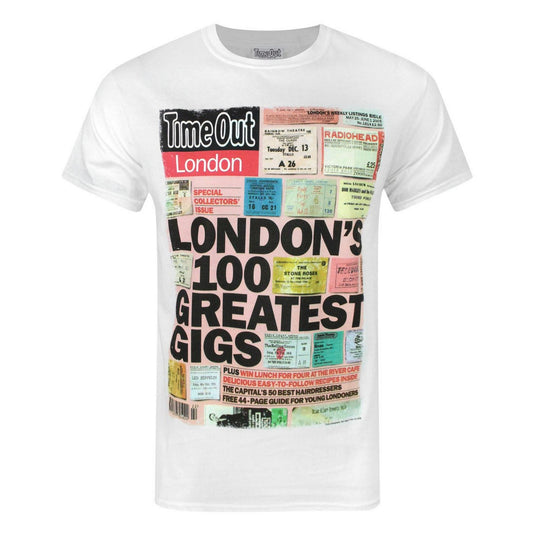 White - Front - Time Out Mens Londons 100 Greatest Gigs T-Shirt