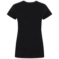Black - Back - Batman Womens-Ladies Distressed Logo T-Shirt