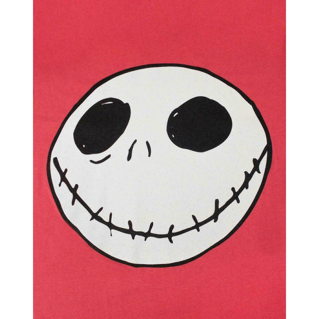 Red - Back - Nightmare Before Christmas Womens-Ladies Jack Reverse Seam T-Shirt