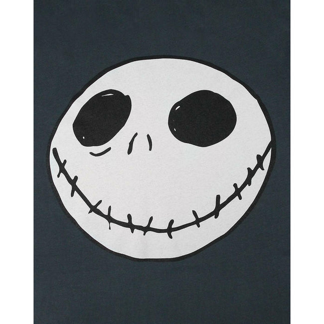Charcoal - Side - Nightmare Before Christmas Womens-Ladies Jack Reverse Seam T-Shirt
