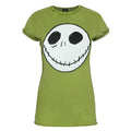 Green - Front - Nightmare Before Christmas Womens-Ladies Jack Reverse Seam T-Shirt