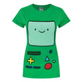 Green - Front - Adventure Time Womens-Ladies BMO T-Shirt