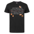 Black - Front - Star Wars Mens The Last Jedi Badges T-Shirt