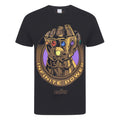 Black - Front - Marvel Avengers Infinity War Mens Thanos Infinity Gauntlet T-Shirt