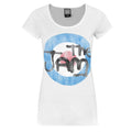 White - Front - Amplified Womens-Ladies The Jam Logo T-Shirt