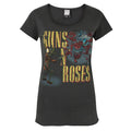 Charcoal - Front - Amplified Womens-Ladies Guns N Roses Appetite Attack T-Shirt
