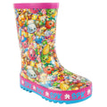 Multicoloured - Front - Shopkins Official Girls All Over Print Character Wellies