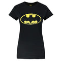 Black - Front - Batman Womens-Ladies Distressed Emblem T-Shirt