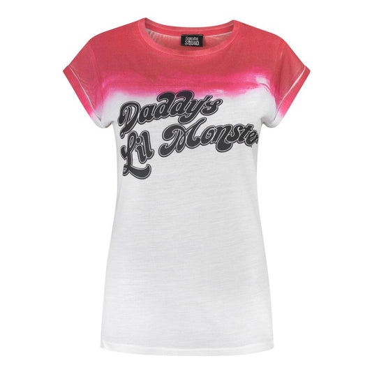 White - Front - Suicide Squad Womens-Ladies Daddy`s Lil Monster T-Shirt