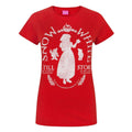 Red - Front - Disney Womens-Ladies Snow White Distressed T-Shirt