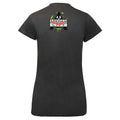Charcoal - Back - Batman Womens-Ladies Arkham City T-Shirt