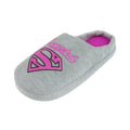 Grey - Front - DC Comics Womens-Ladies Supergirl Glitter Slippers